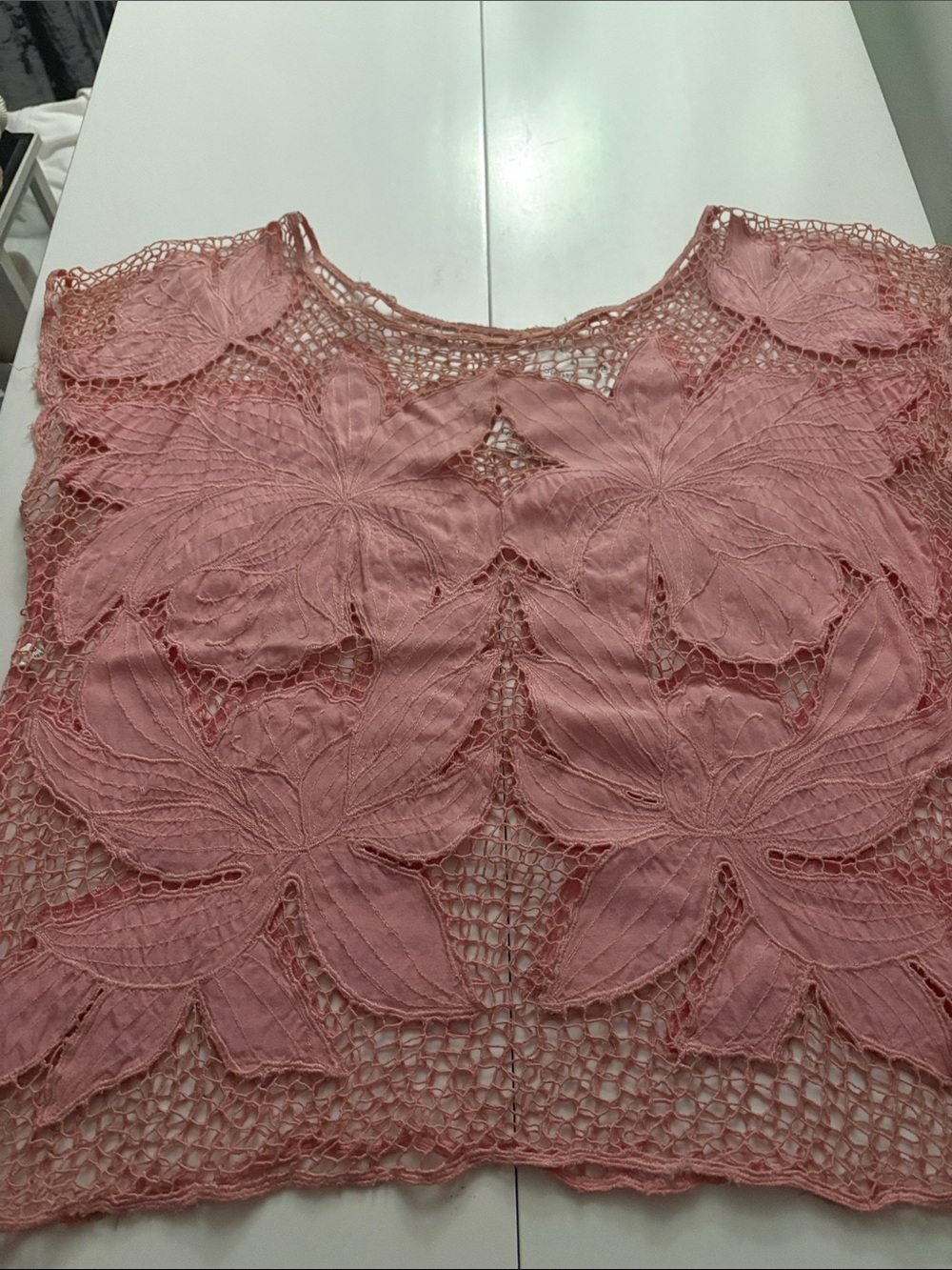 Women's Pink Lace-Detail shirt